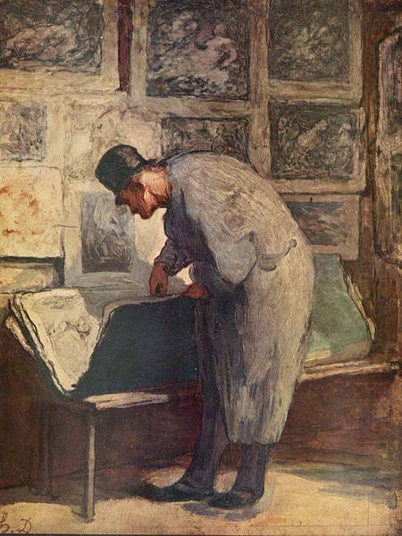 Honore  Daumier Der Kupferstich-Liebhaber china oil painting image